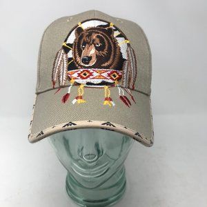 Santo Unisex Ball Cap Hat Tribal Bear Embroidered Trucker Hat, Adult One Size
